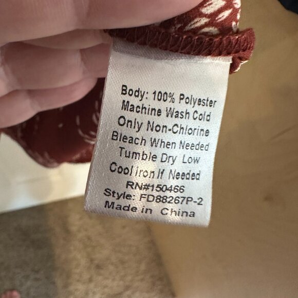 FUN 2 FUN | Red Pattern Top - Picture 6 of 6